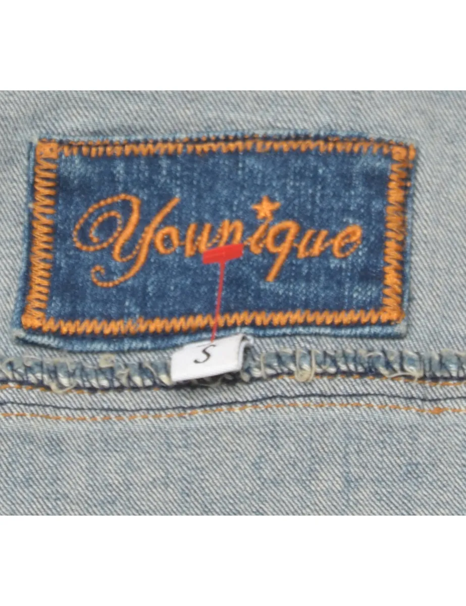 Medium Wash Denim Jacket Vest - S