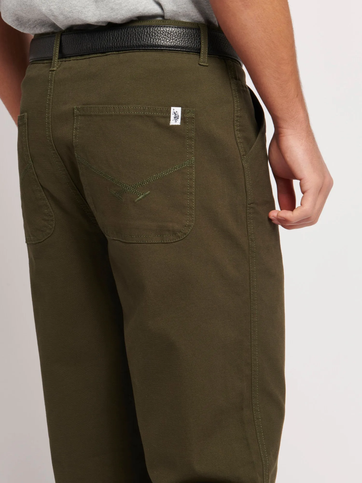 Mens Worker Trousers in Forest Night