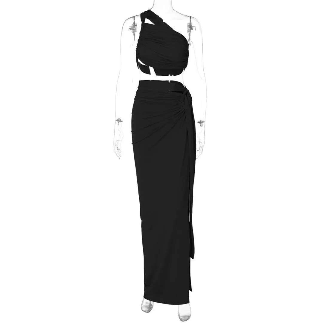Michele One Shoulder Backless Long Dress