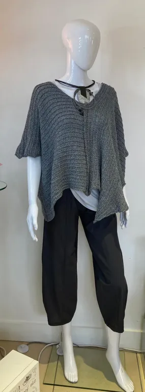 Naya Wide Leg Travel Trousers In Charcoal