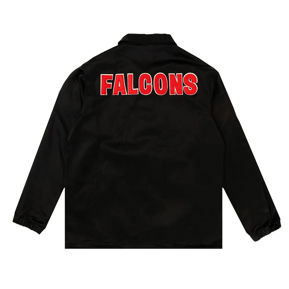 NFL Atlanta Falcons Black Satin Windbreaker