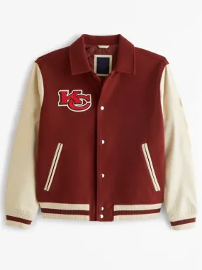 NFL KANSAS CITY CHIEFS CLASSIC  WOOL VARSITY JACKET | NFL WOOL JACKET BY TJS