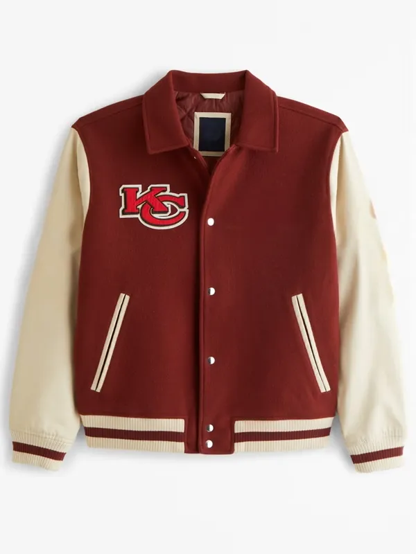 NFL KANSAS CITY CHIEFS CLASSIC  WOOL VARSITY JACKET | NFL WOOL JACKET BY TJS