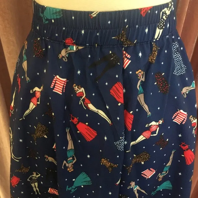 Paper Doll Pinup Swing Skirt