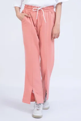 Pink Side Paneled Trousers