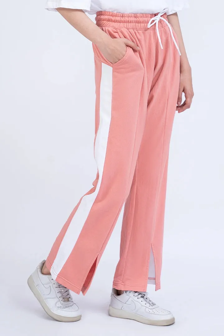 Pink Side Paneled Trousers