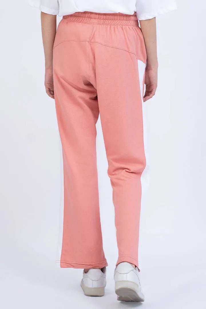Pink Side Paneled Trousers