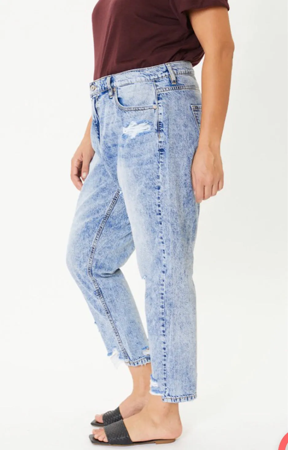 Plus size mom fit jeans