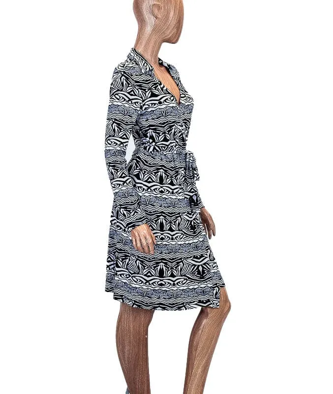 Printed Wrap Dress