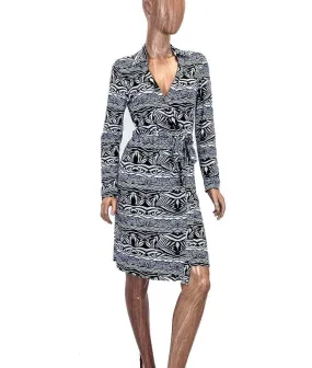 Printed Wrap Dress