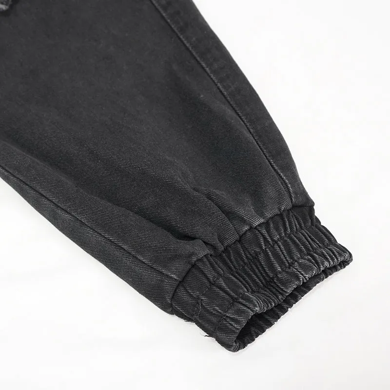 PT177 Men's distressed worn-out decadent feet pants