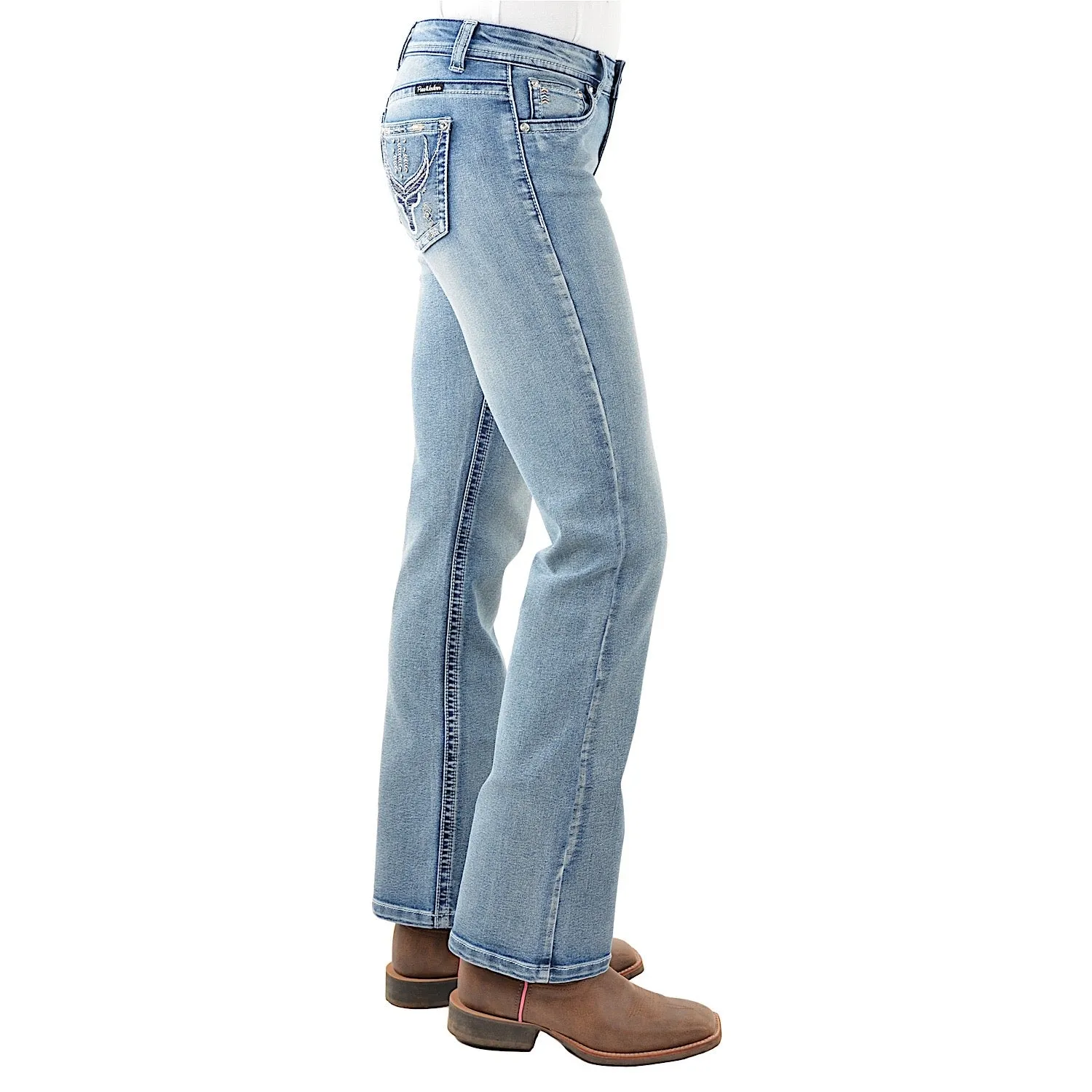 Pure Western Women's Steer Boot Cut Jean 32" Leg Moonshine