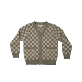 R C Heathered Check Cardigan