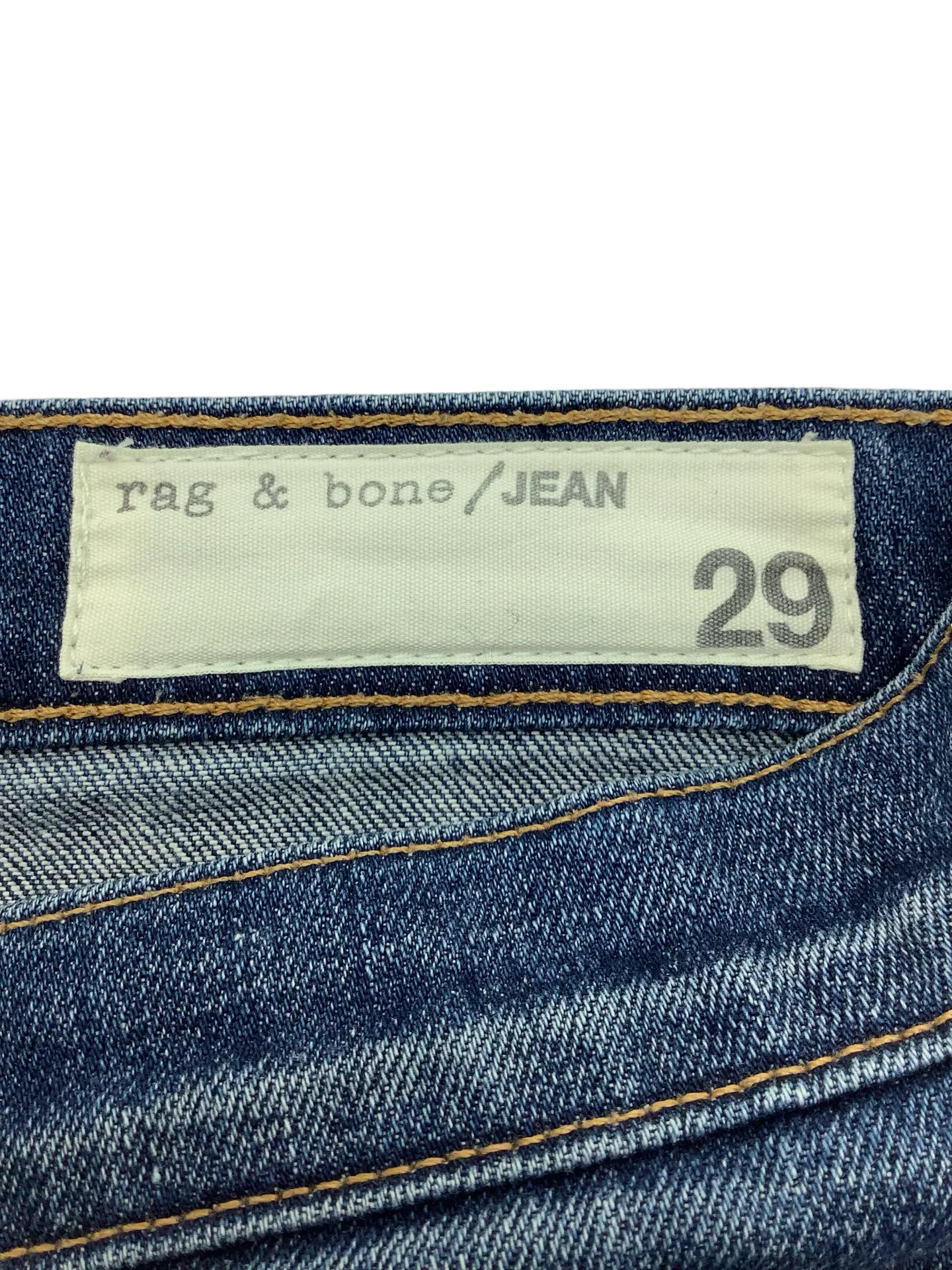 Rag & Bone Mid Rise Straight Leg Jeans Size: M, 29