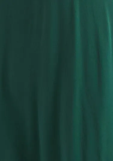 Rebecka Twill Long Sleeve Midi Shirt Dress Green