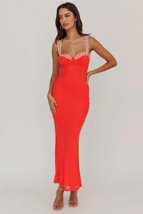 Red Bodycon Maxi Dress