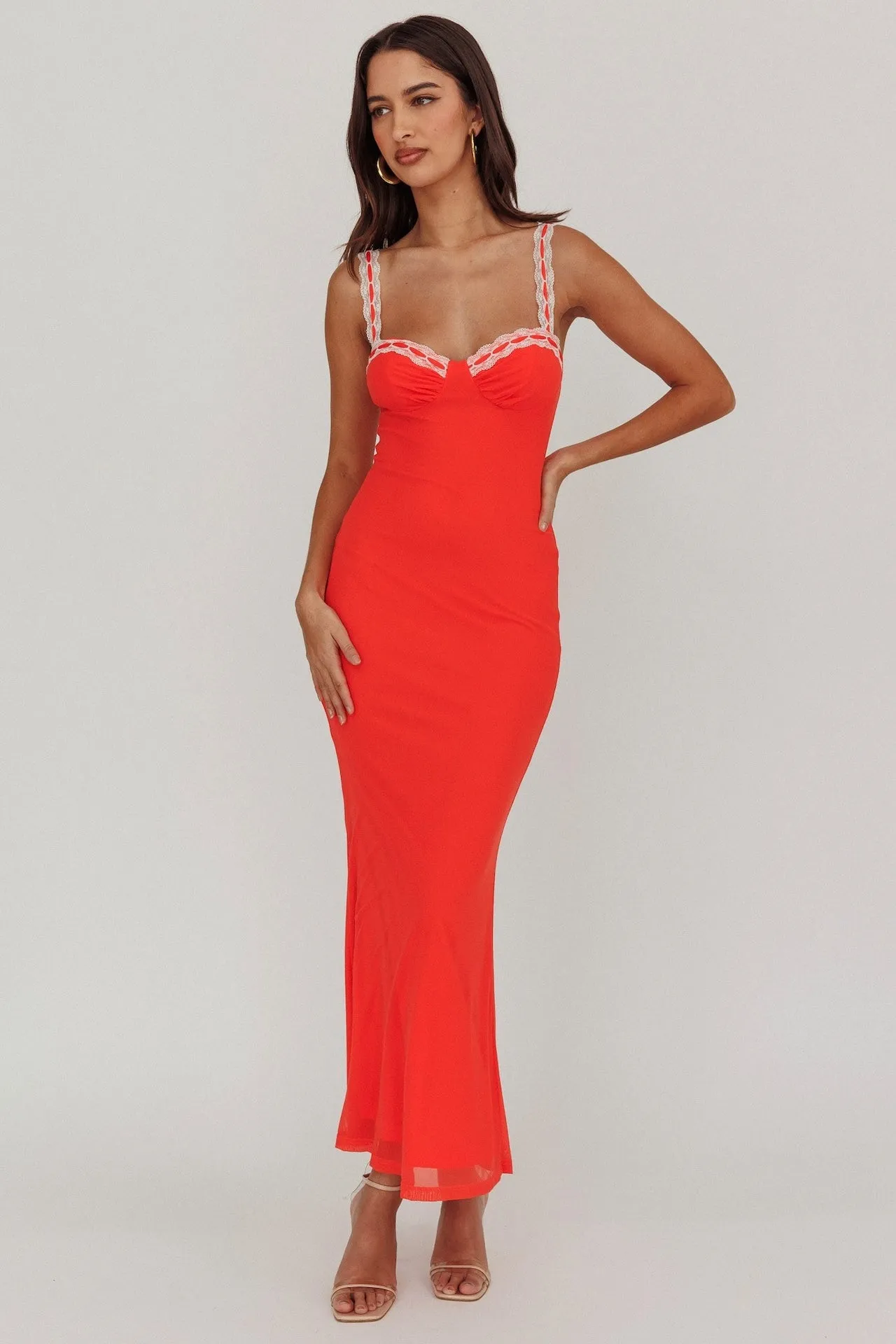 Red Bodycon Maxi Dress