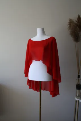 Red Chiffon Bolero