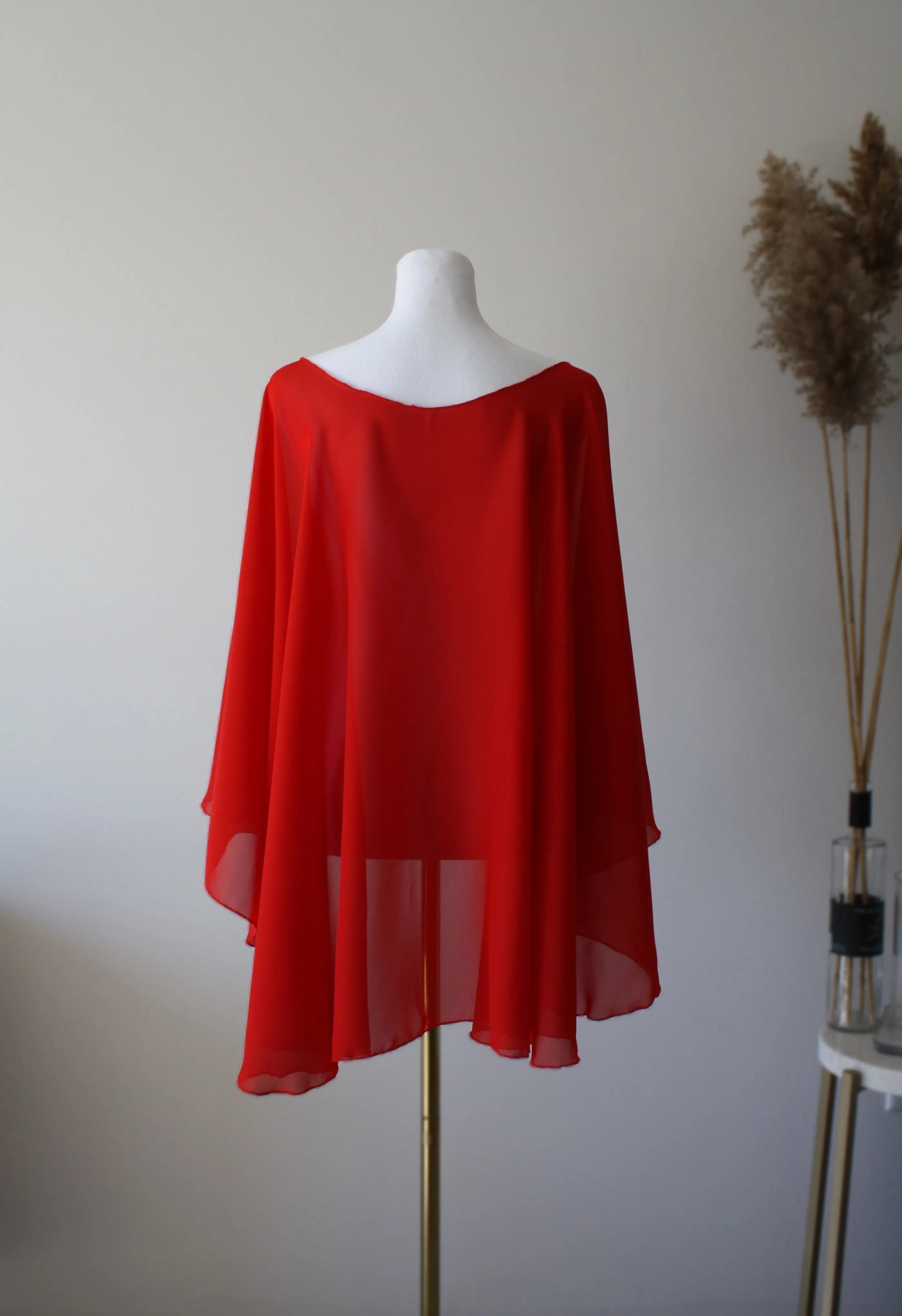 Red Chiffon Bolero