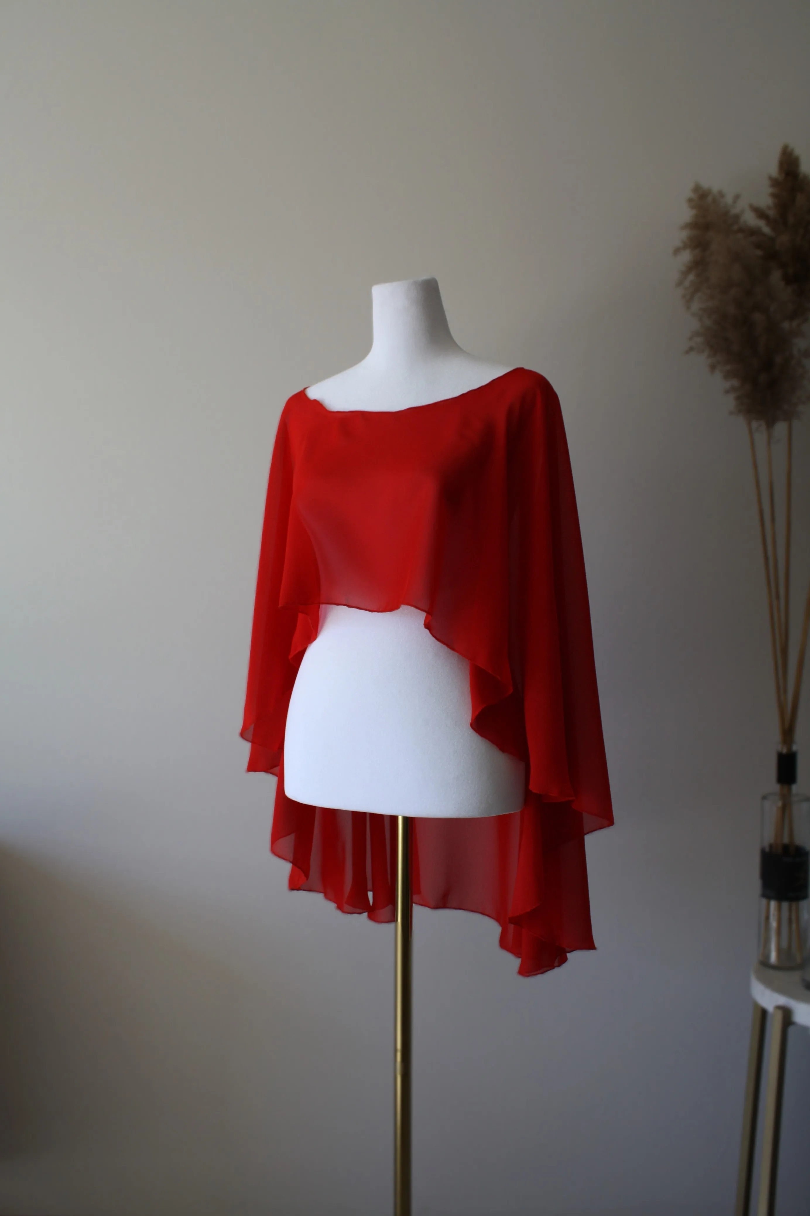 Red Chiffon Bolero