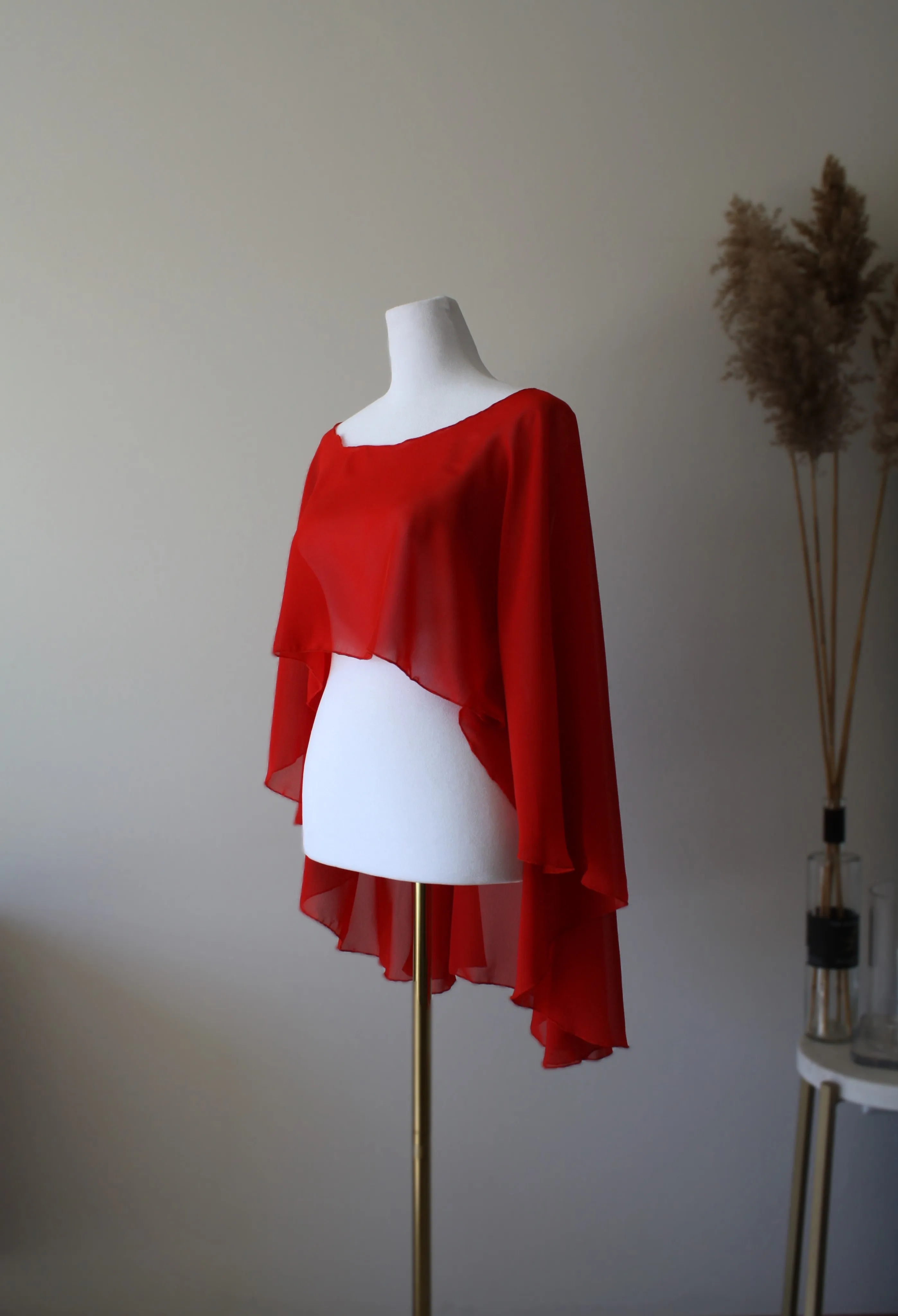 Red Chiffon Bolero