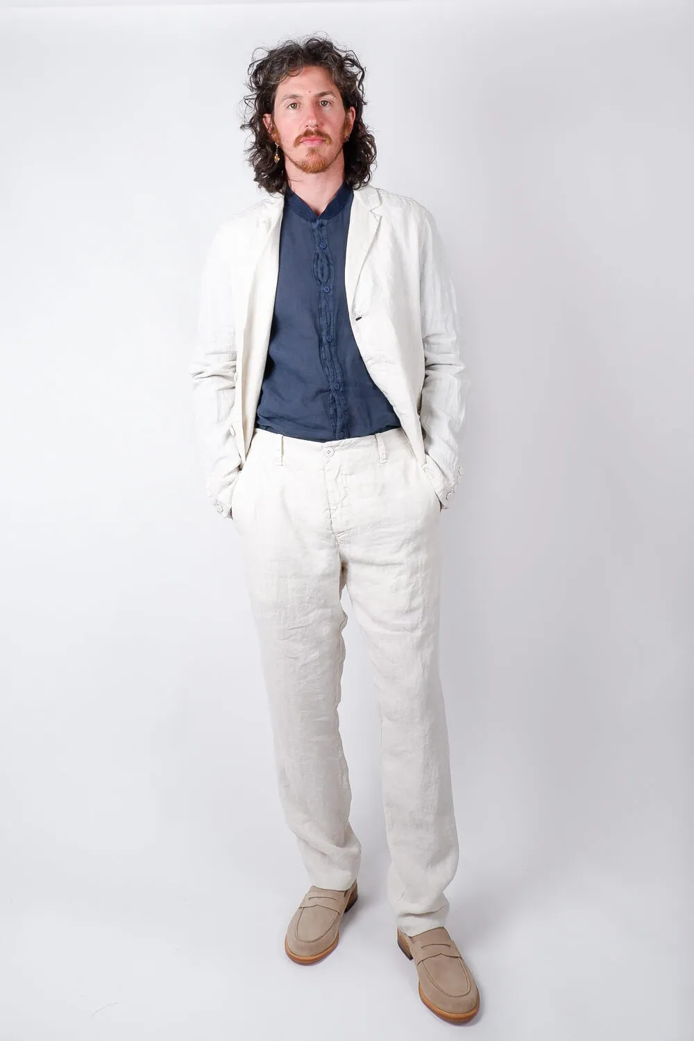 Regular Fit Linen Chinos Ice