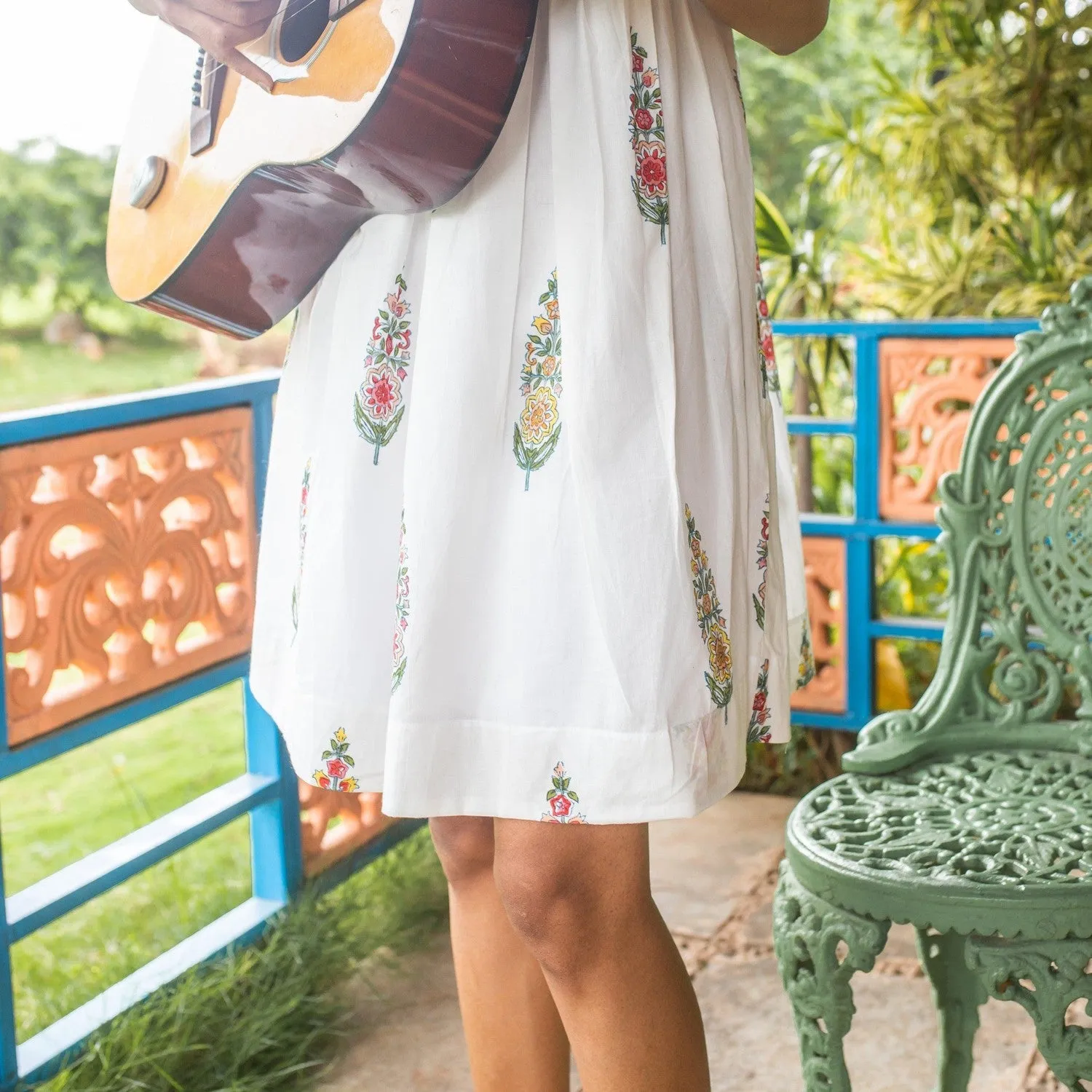 Saanjh Multi Cypress Short Dress