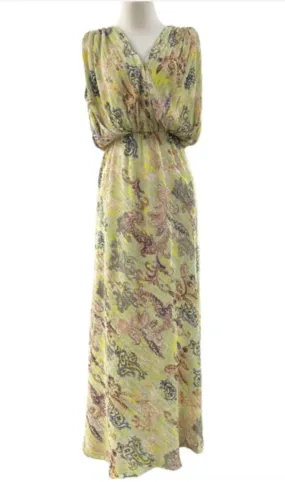Sage/Pink Paisley Maxi Dress JD327