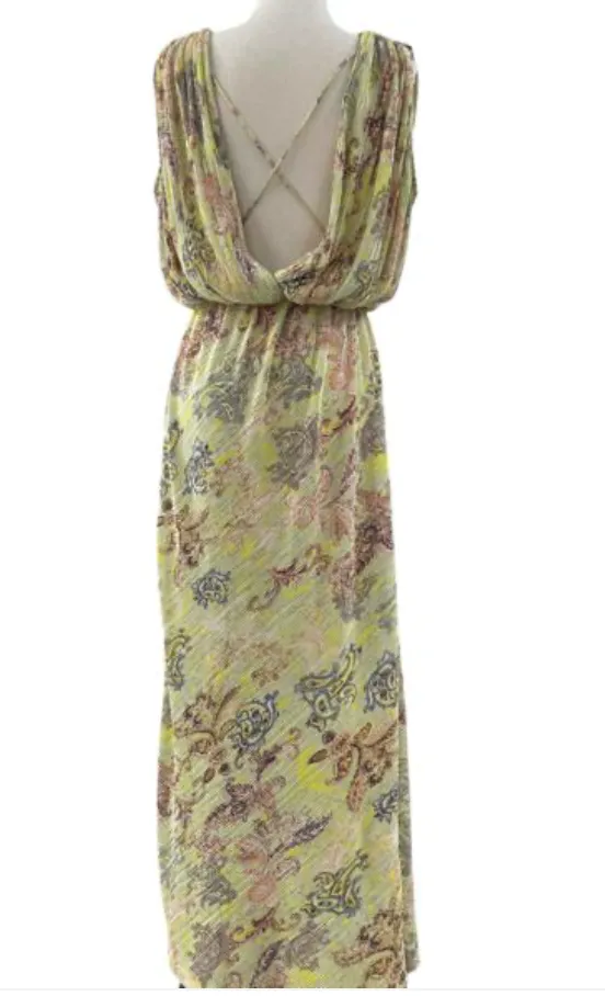 Sage/Pink Paisley Maxi Dress JD327