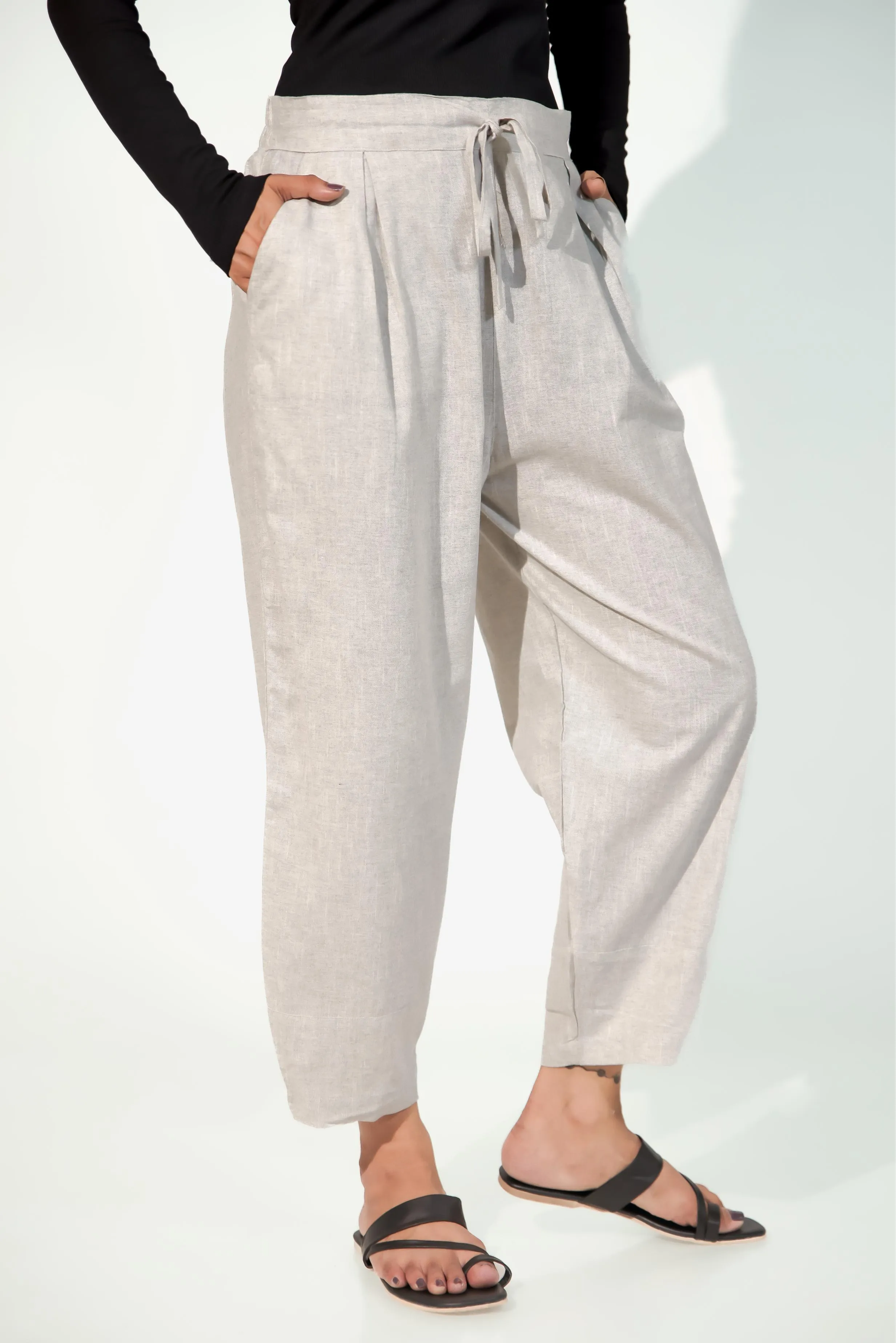 Steel Grey Women's Regular-Fit Trousers