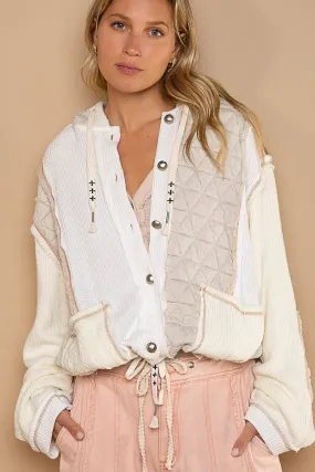 Sweet Talker Mixed Media Hoodie Jacket