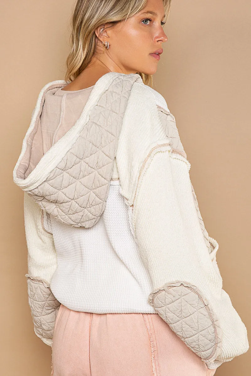 Sweet Talker Mixed Media Hoodie Jacket