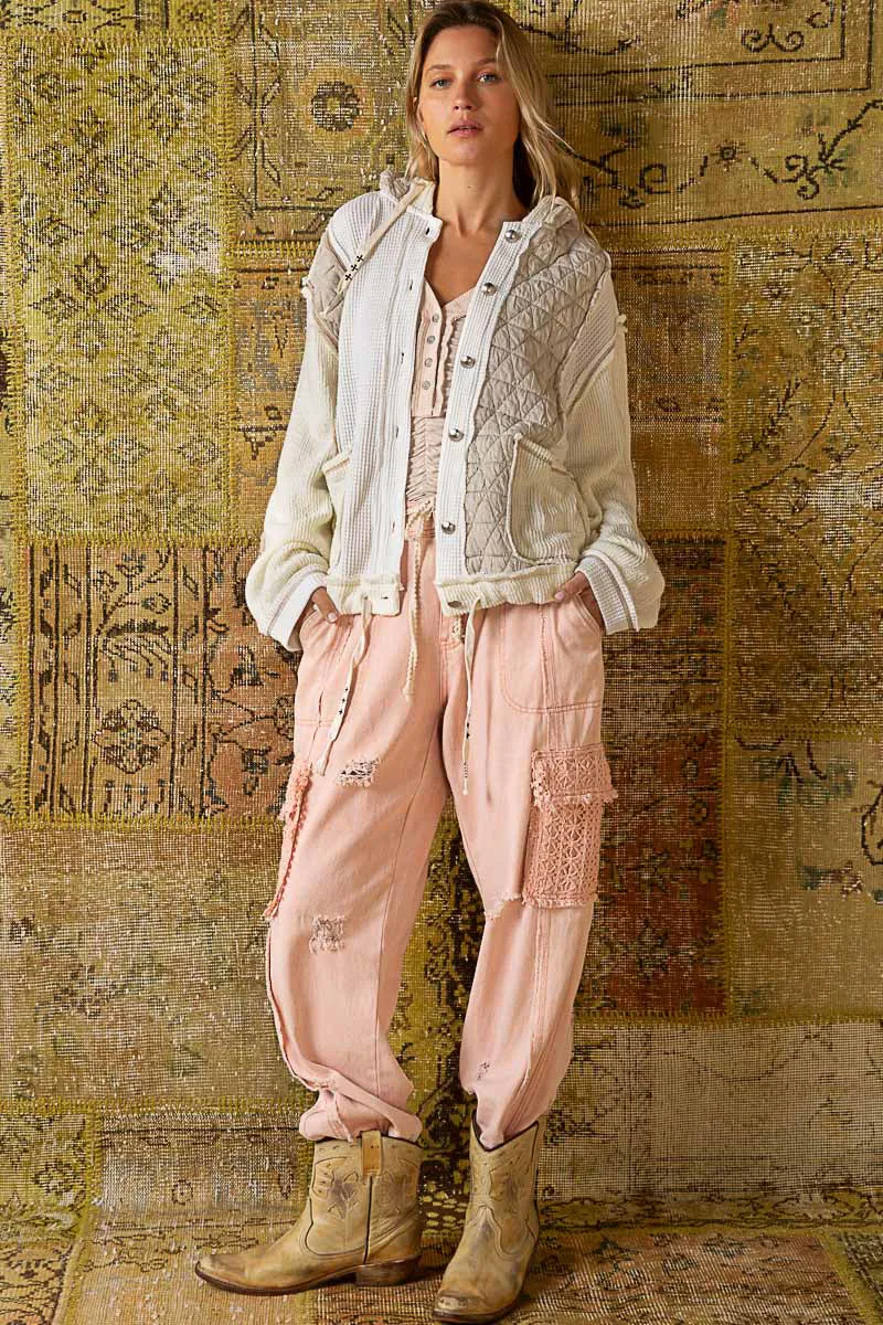 Sweet Talker Mixed Media Hoodie Jacket