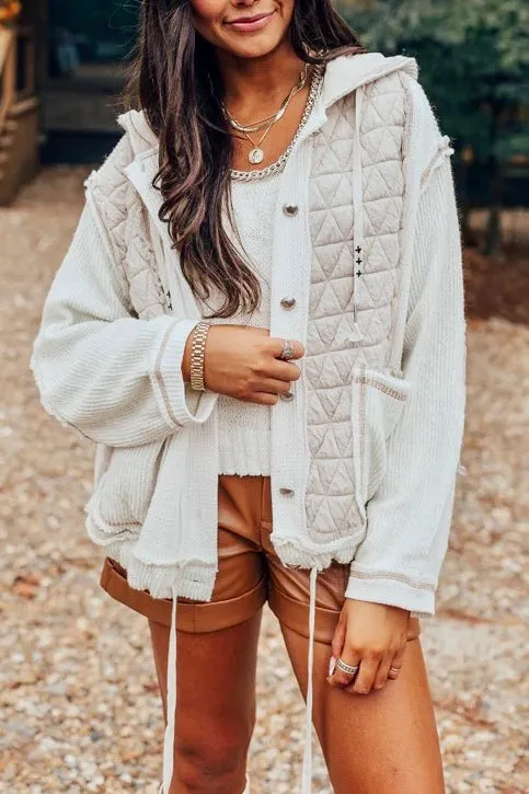 Sweet Talker Mixed Media Hoodie Jacket