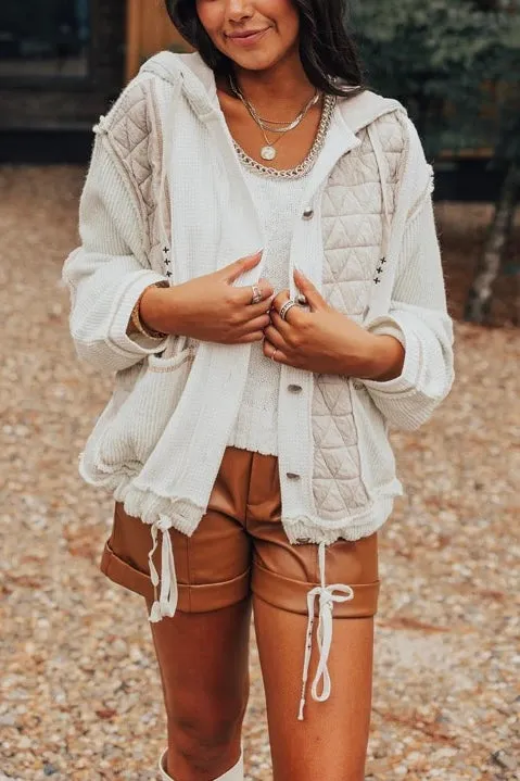 Sweet Talker Mixed Media Hoodie Jacket