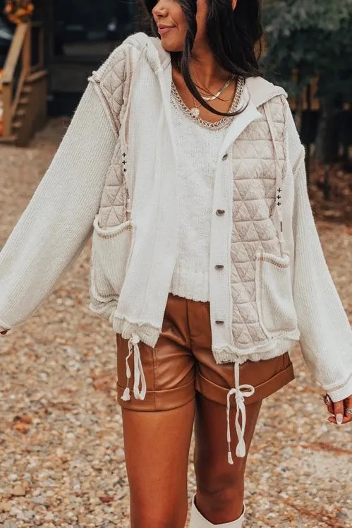 Sweet Talker Mixed Media Hoodie Jacket