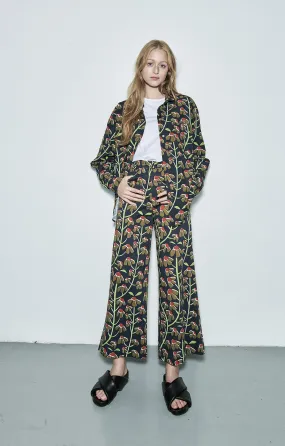 Szegfu Flared Canvas Trousers Chamomile