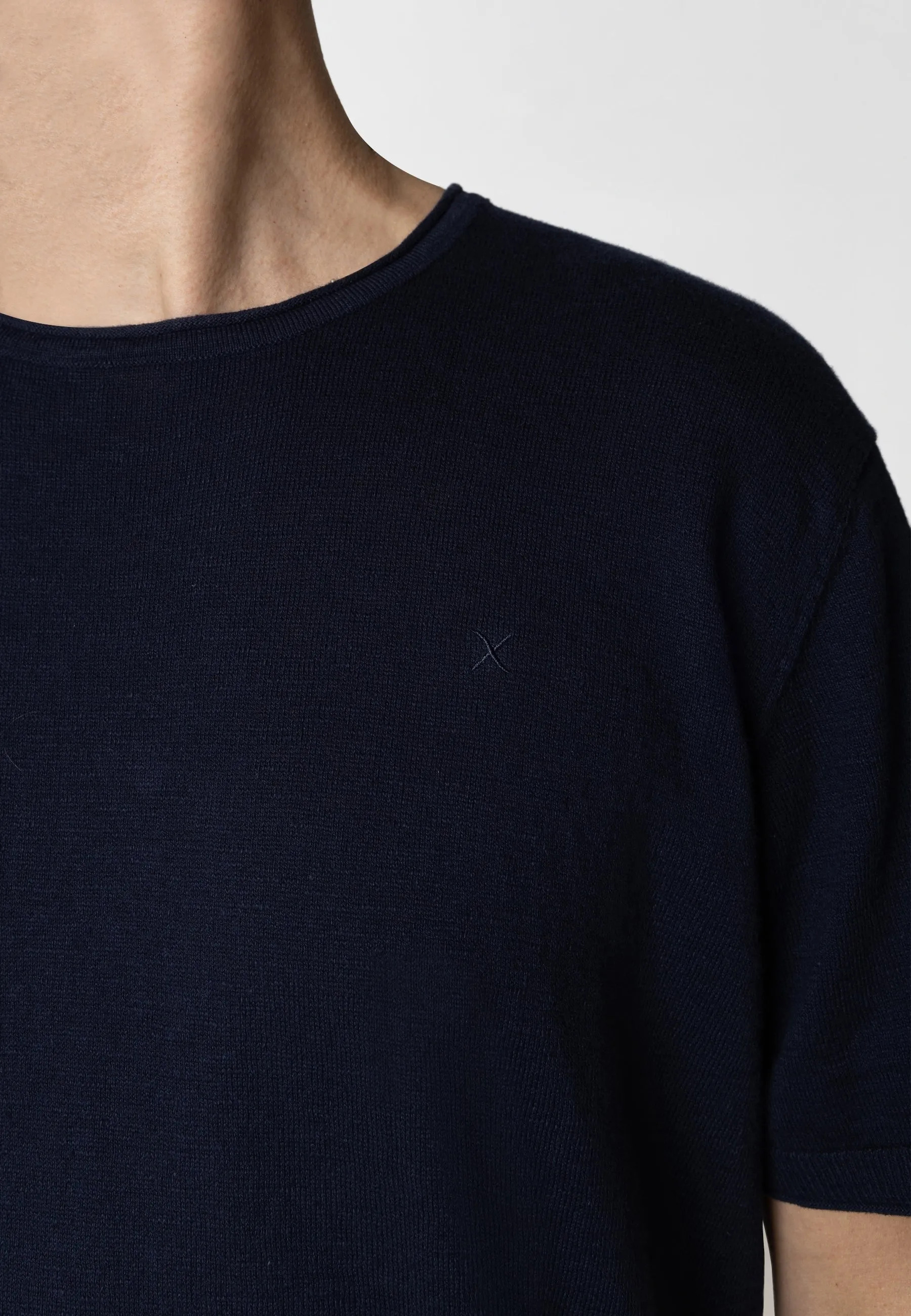 Thomas knitted t-shirt - Navy