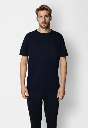 Thomas knitted t-shirt - Navy