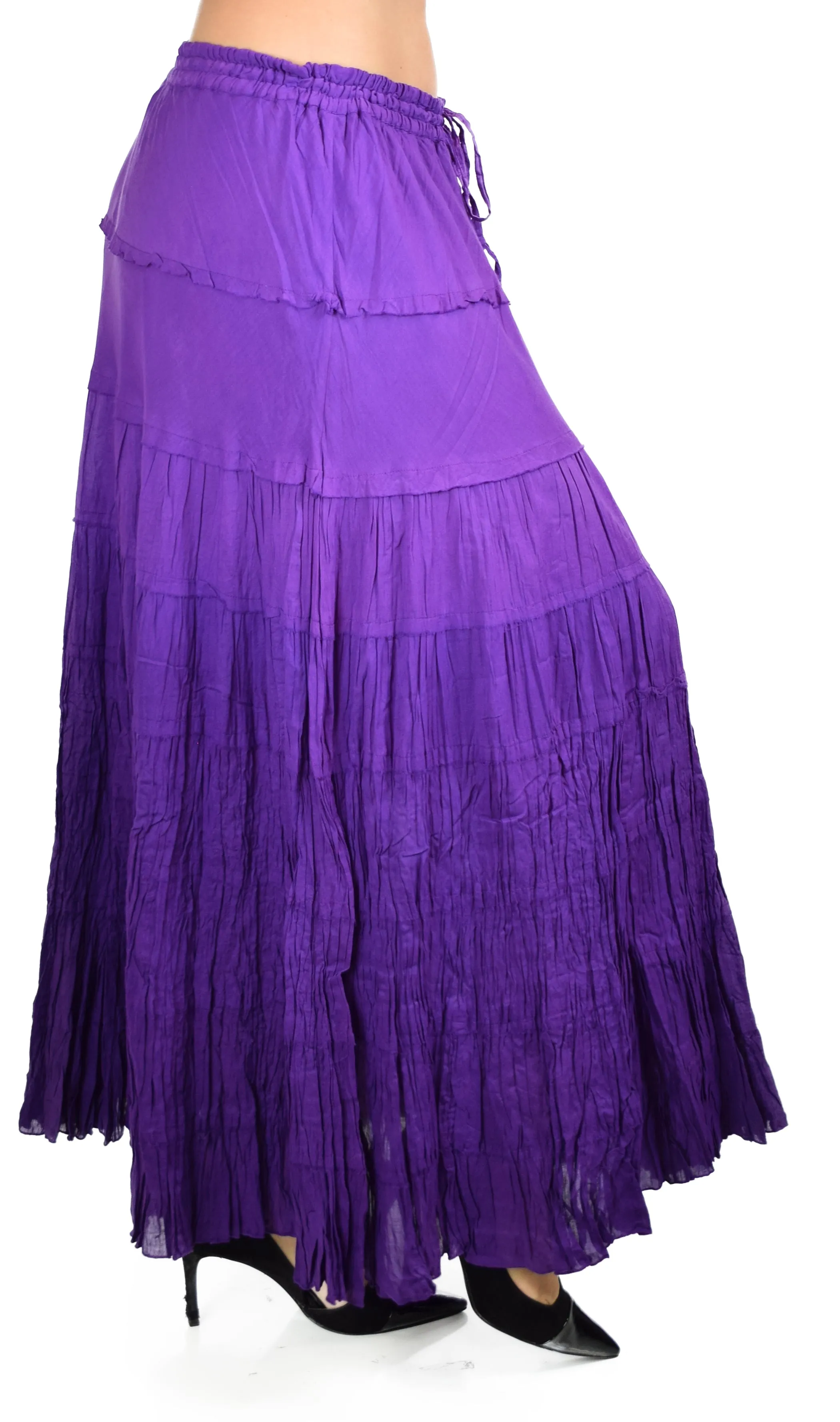 Tiered Ombre Skirt, hande dye skirt, Cotton Skirt, 8 tiered Skirt,Broomstick Skirt,Designer Skirt, Long Plus size Skirt, Tie dye skirt