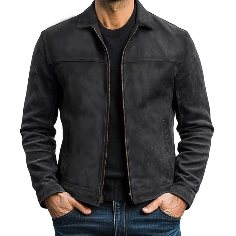 Victor – The Classic Zipper Leather Jacket for Men