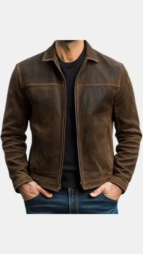 Victor – The Classic Zipper Leather Jacket for Men
