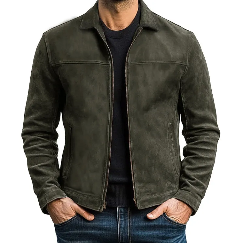 Victor – The Classic Zipper Leather Jacket for Men