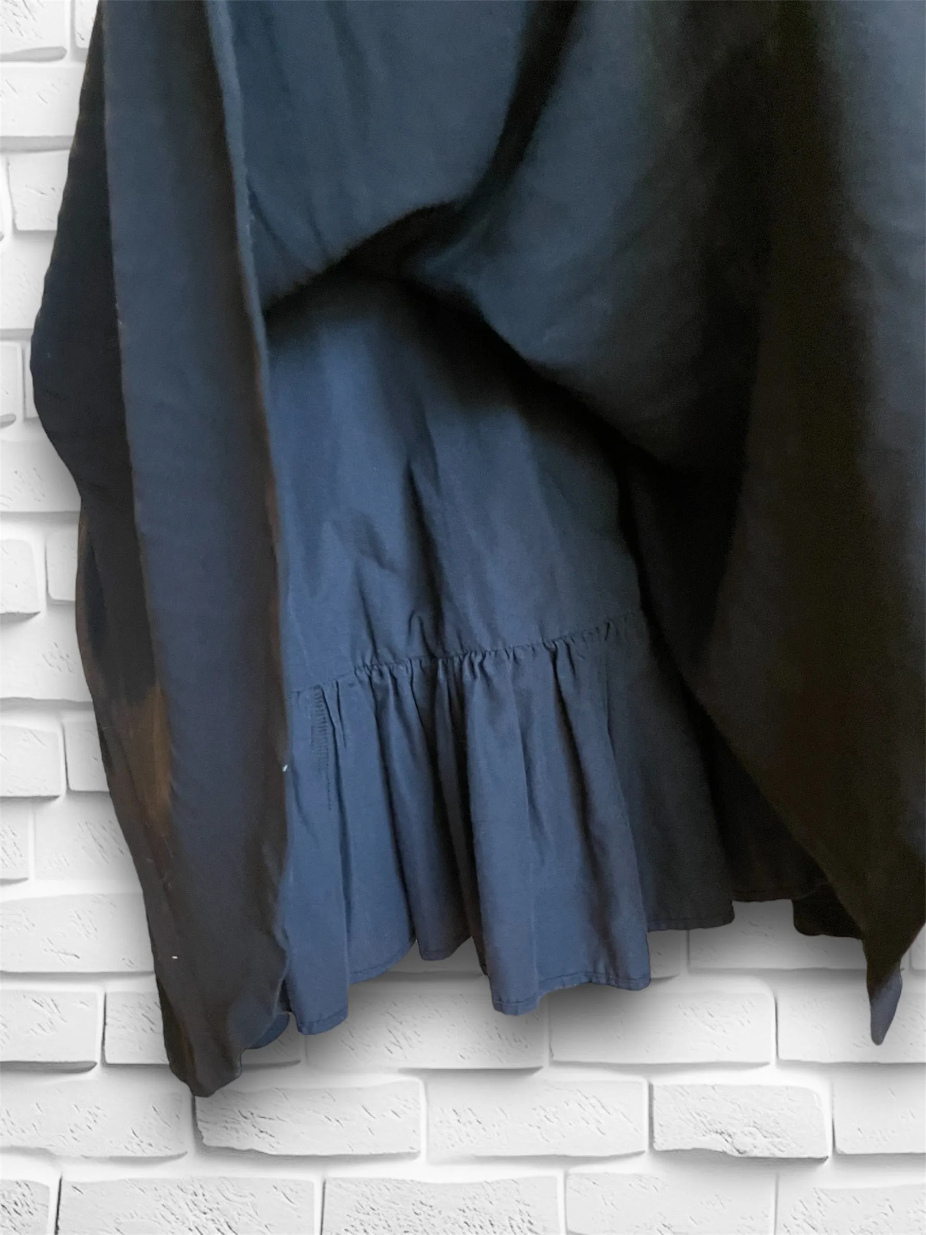 Vintage Full Black Wool Circle Skirt with Several Layers of Under Lining