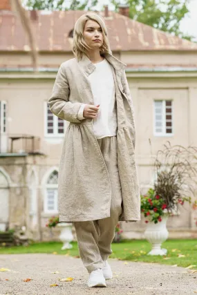 Washed linen coat Evita