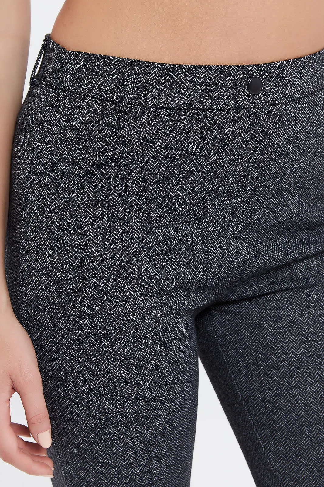 Women Grey Plain Trousers