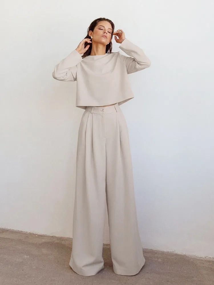 Women Spring Wide Leg Pants