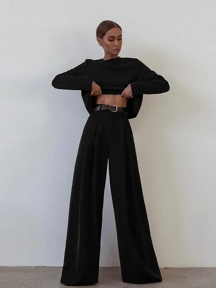 Women Spring Wide Leg Pants