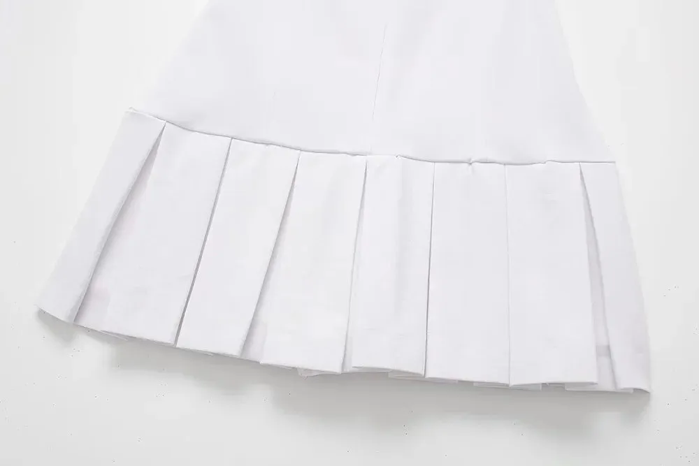 Women's Box Pleated Casual Short Dress