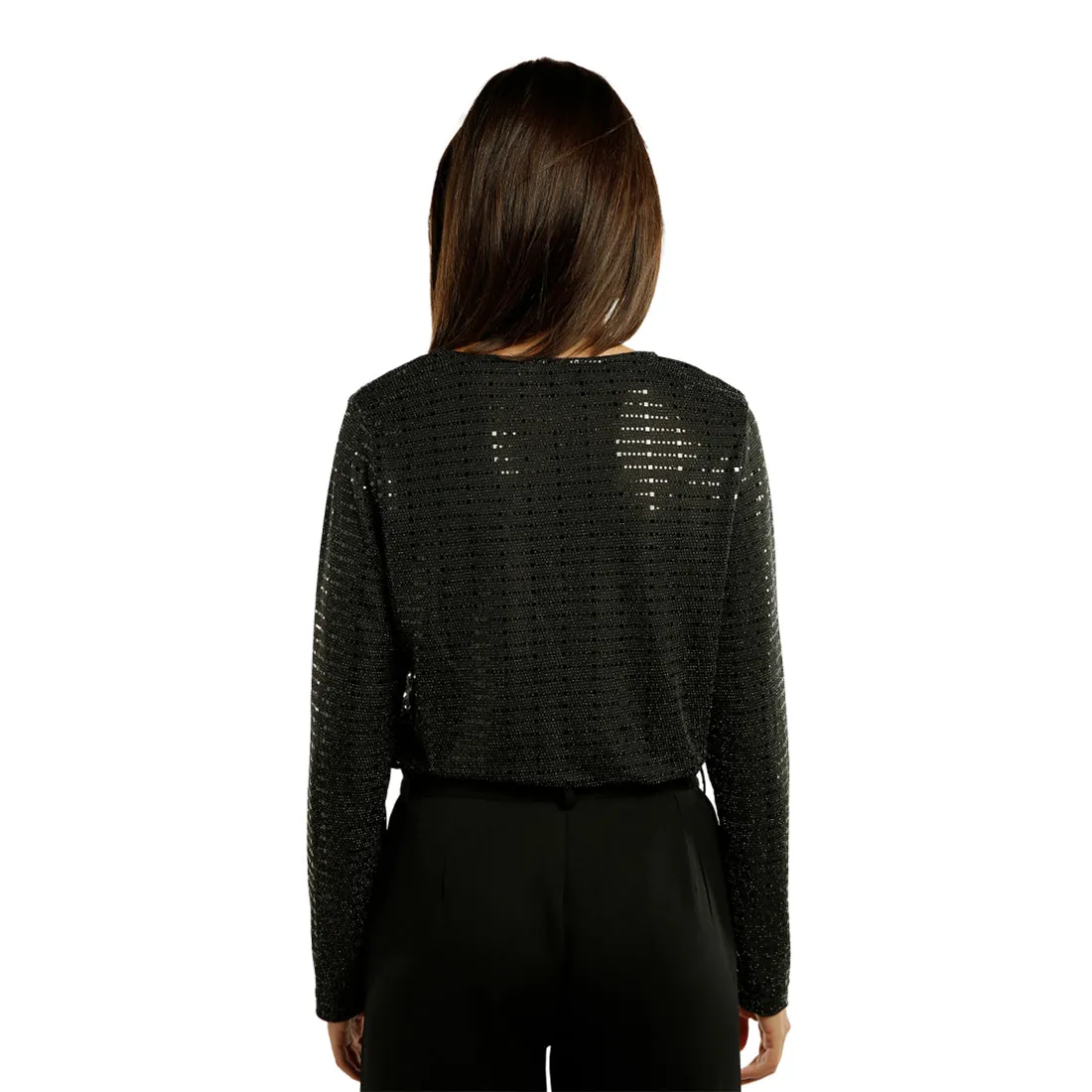 Wrap Around Bodysuit In Black